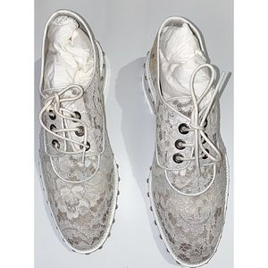 Givenchy Studded Macramé Lace Oxfords